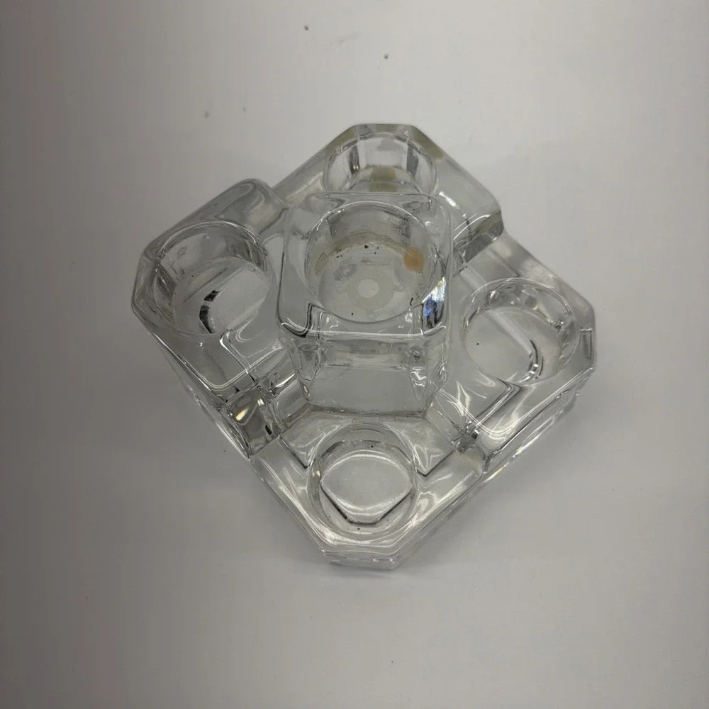 PartyLite 3-Tier Crystal Glass Tealight Candle Holder Mini Crystal Castle 2 Set - Picture 2 of 3
